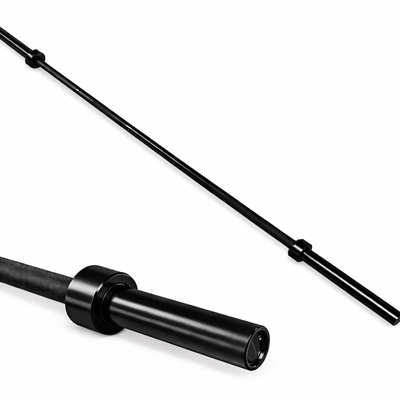 Barre olympique de 2,13 m (7 pi) et 20 kg (45 lb) – Barre de musculation en acier noir